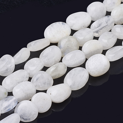 Natural Rainbow Moonstone Beads Strands G-Q961-27-1