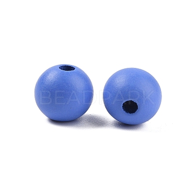 Wood European Beads WOOD-M014-01O-1