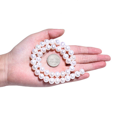Natural Cultured Freshwater Pearl Beads Strands PEAR-S001-9-10mm-3-1