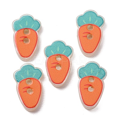 2-Hole Printed Opaque Resin Buttons RE-CBA2C75-04G-1