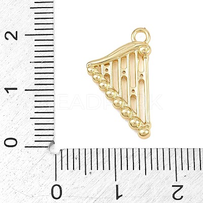 Brass Micro Pave Clear Cubic Zirconia Pendants CU-CBA0565-02G-1