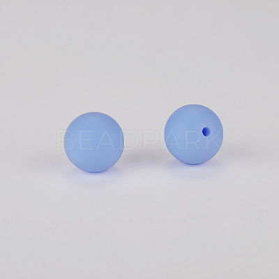 Round Silicone Focal Beads SI-JX0046A-105-1