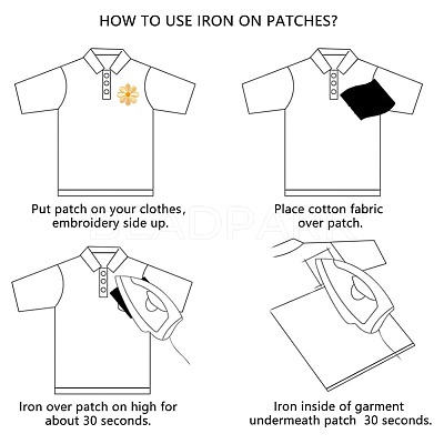 50Pcs Computerized Embroidery Cloth Iron on/Sew on Patches PATC-CY0001-16C-1