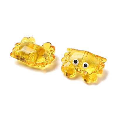 Transparent Glass Enamel Beads LAMP-V001-08F-1