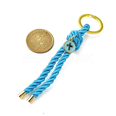 Nylon Knot & Alloy Enamel Keychain KEYC-JKC00567-1