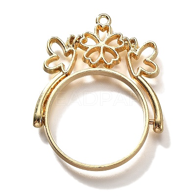 Alloy Open Back Bezel Pendants PALLOY-I223-02LG-1