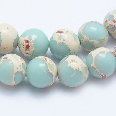 Synthetic Imperial Jasper Beads Strands G-F531-8mm-H03-1