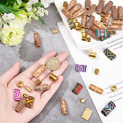 55Pcs Dreadlocks Beads Hair Decorations DIY-NB0008-99-1