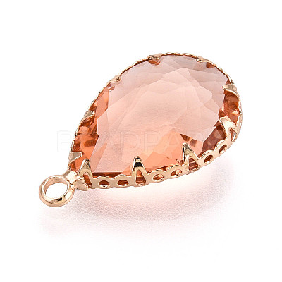 Transparent Glass Pendants KK-N283-02G-G-1