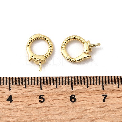 Brass Fold Over Clasps KK-I364-36G-1