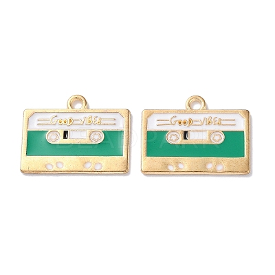 Alloy Enamel Pendants ENAM-O001-11K-G-1
