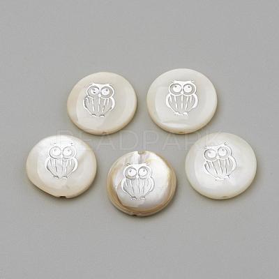 Natural Freshwater Shell Beads SHEL-Q011-P-1