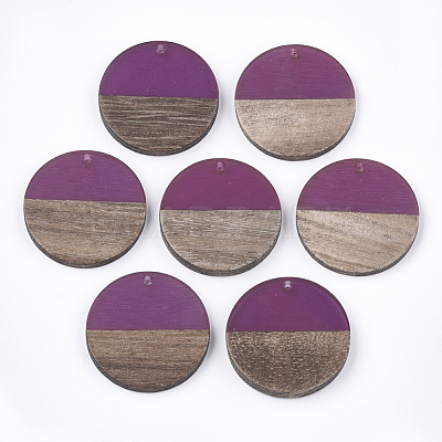 Resin & Wood Pendants X-RESI-S358-02B-11-1