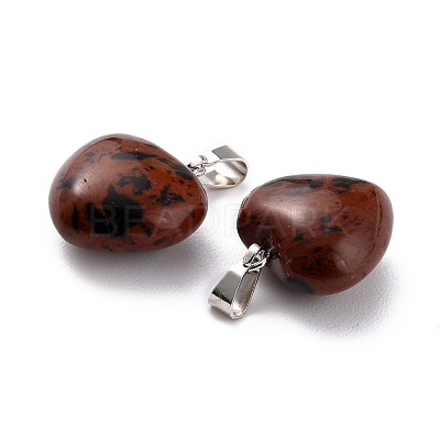 Natural Mahogany Obsidian Pendants G-I311-A24-1