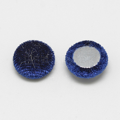 Velvet Cloth Fabric Covered Cabochons WOVE-S084-11E-1