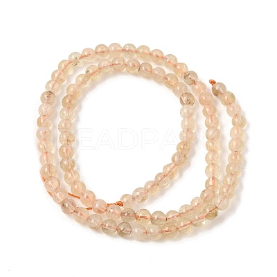 Heated Natural Citrine Bead Strands G-P466-01E-01-1
