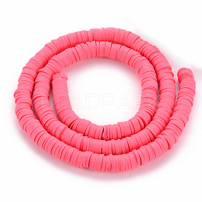 Handmade Polymer Clay Bead Strands CLAY-T002-6mm-45-1