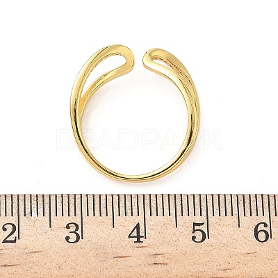 Brass Micro Pave Cubic Zirconia Cuff Rings RJEW-H258-17G-1
