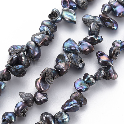 Natural Keshi Pearl Beads Strands PEAR-S021-013A-03-1