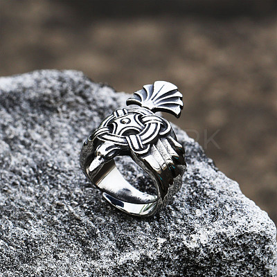 Retro 304 Stainless Steel Finger Rings FS-WG0E659-01-1