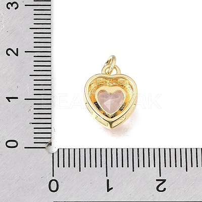 Brass Glass Pendants KK-E802-16G-1