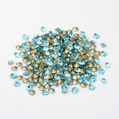 Back Plated Grade A Diamond Glass Pointed Rhinestone X-RGLA-SS28-004-1