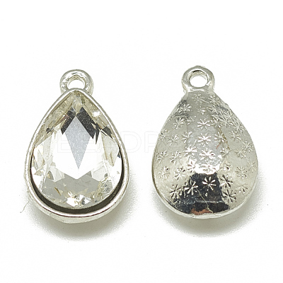 Alloy Glass Charms PALLOY-T028-7x10mm-01-1
