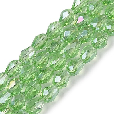 Transparent Electroplate Glass Beads Strands EGLA-N013-T4mm-B13-1