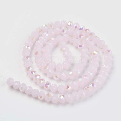 Electroplate Glass Beads Strands X-EGLA-A034-J6mm-L05-1