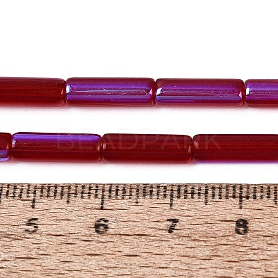 Electroplate Transparent Glass Beads Strands EGLA-Q132-02A-E03-1