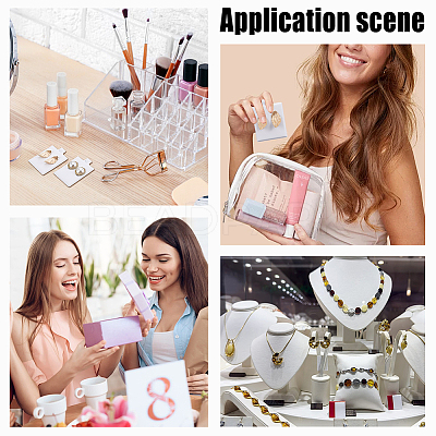 PVC Earring Organizer Display Stands for Jewelry Display Rack EDIS-WH0011-06D-1