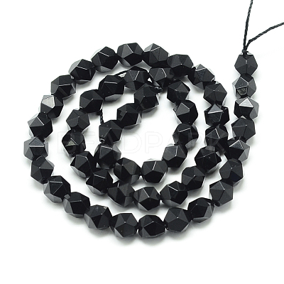 Natural Black Onyx Beads Strands G-S149-02-10mm-1