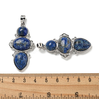 Natural Dyed Lapis Lazuli Pendants G-Q158-04D-1