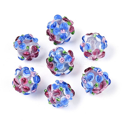 Handmade Lampwork Beads Strands LAMP-N021-015A-14-1