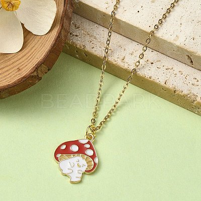 8Pcs 4 Styles Autumn Theme Alloy Enamel Pendants ENAM-YW0003-38-1
