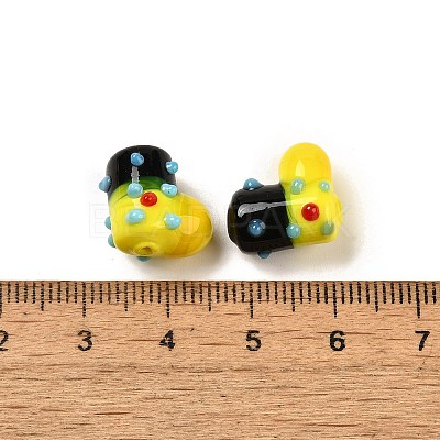 Handmade Lampwork Bumpy Beads Strands LAMP-U001-01B-1-1