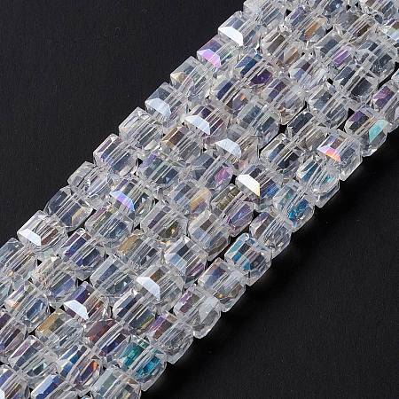Electroplate Glass Beads Strands LS-EGLA-D018-8x8mm-01-1