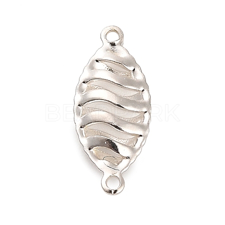 925 Sterling Silver 3D Holow Connector Charms STER-F058-02S-02-1