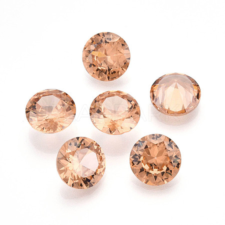 Diamond Shaped Cubic Zirconia Pointed Back Cabochons ZIRC-R004-10mm-04-1