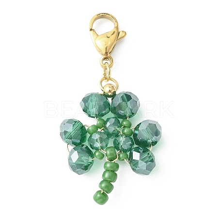 Glass Pendant Decoration HJEW-TA00031-02-1