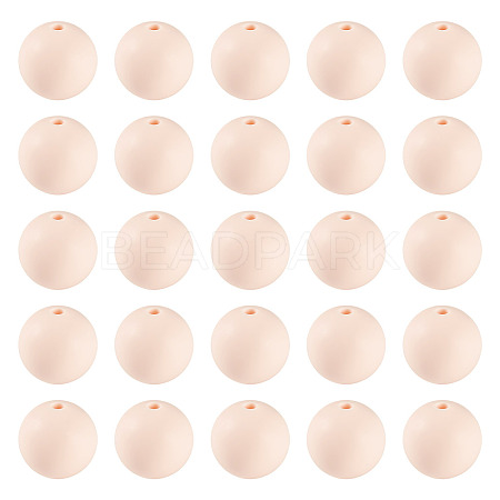 50Pcs Food Grade Eco-Friendly Silicone Beads SIL-TADJ0001-03E-1