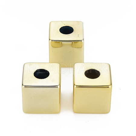 UV Plating Acrylic European Large Hole Beads X-PACR-T005-28C-1