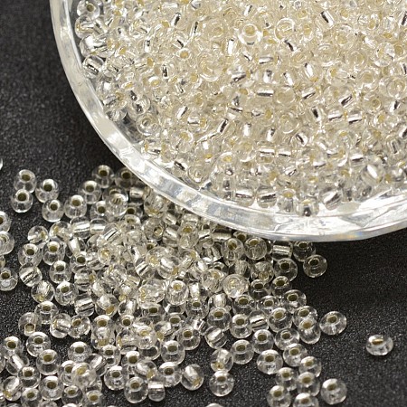 12/0 Transparent Glass Round Seed Beads SEED-J010-F12-21-1
