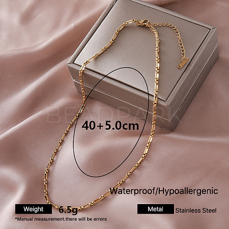 Vintage 304 Stainless Steel Figaro Chain Necklaces VZ3032-7-1
