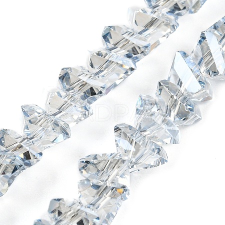 Electroplate Transparent Glass Beads Strands EGLA-P052-02A-PL01-1