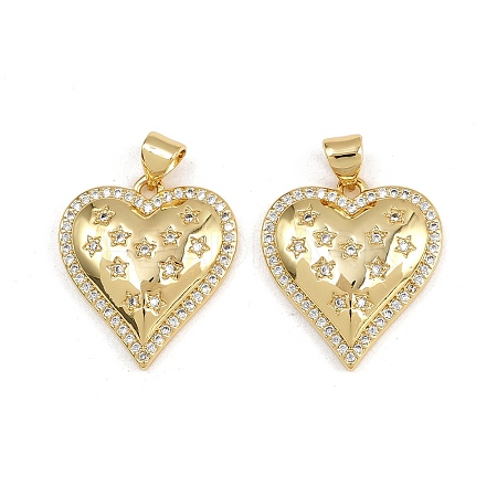Brass Micro Pave Cubic Zirconia Pendants ZIRC-I367-07G-06-1