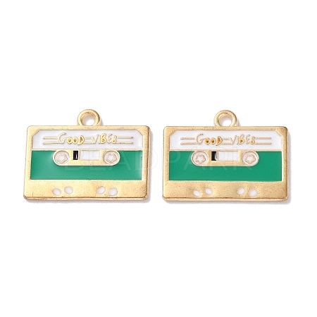 Alloy Enamel Pendants ENAM-O001-11K-G-1