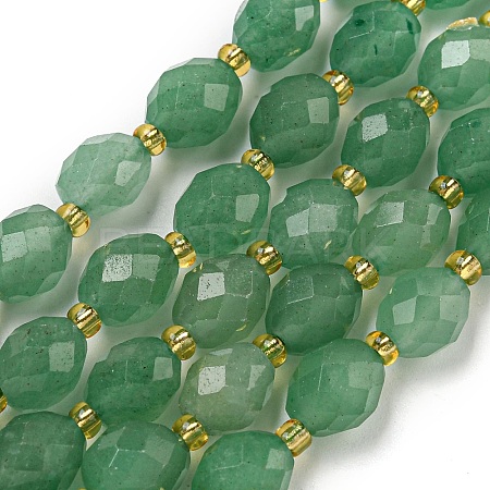Natural Gemstone Green Aventurine Beads Strands G-N342-56-1