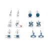 Porcelain Stud Earrings EJEW-P186-D01-1