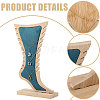 Foot Shaped Wood Anklet Storage Jewelry Rack ODIS-WH0106-23-4
